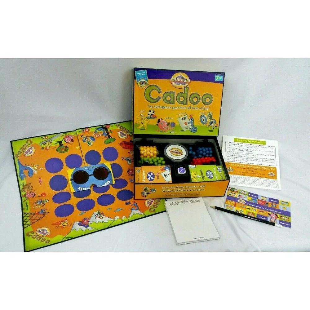 Cranium Cadoo Family Board Game Act Sculpt Decode Guess 2001 Baseman COMPLETE